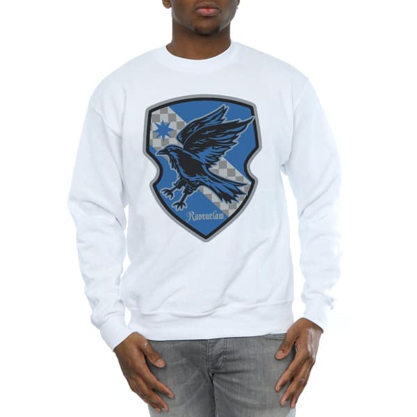 Harry Potter Herr Ravenclaw Crest Flat Sweatshirt 3XL Vit White 3XL
