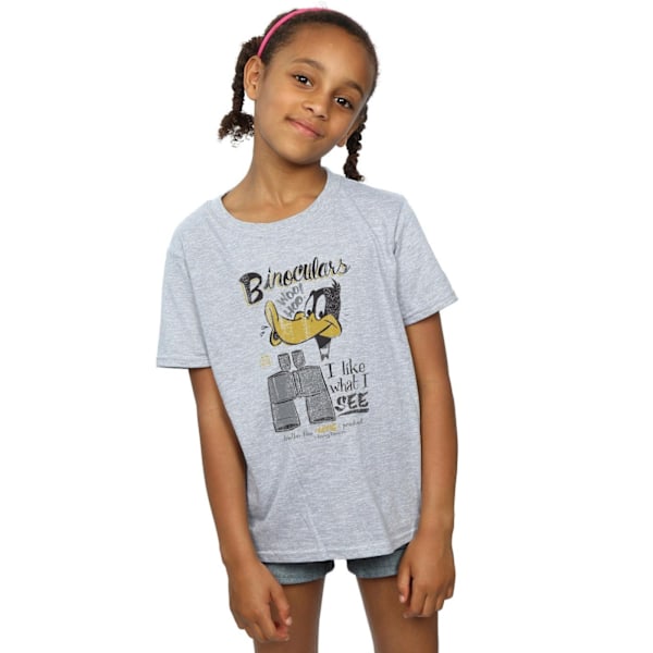 Looney Tunes Girls Daffy Duck Kikare Bomull T-shirt 5-6 År Sports Grey 5-6 Years