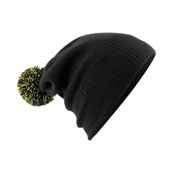 Beechfield Unisex Snowstar Beanie i en storlek Svart/Lime Gr Black/Lime Green One Size