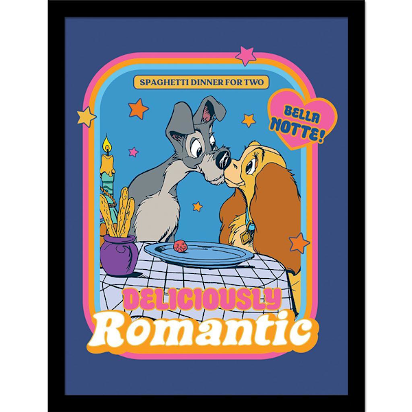 Disney Storybook Time Deliciously Romantic inramad affisch 40cm x Multicoloured 40cm x 30cm