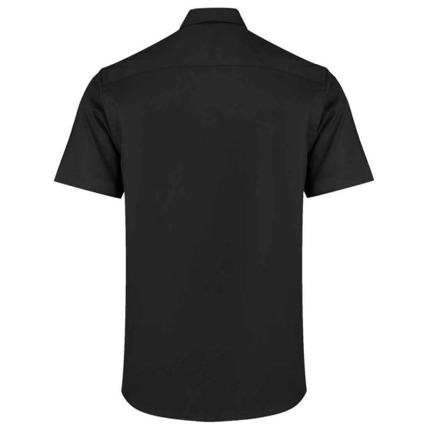 Kustom Kit Herr Premium Oxford skräddarsydd kortärmad skjorta 14. Black 14.5in