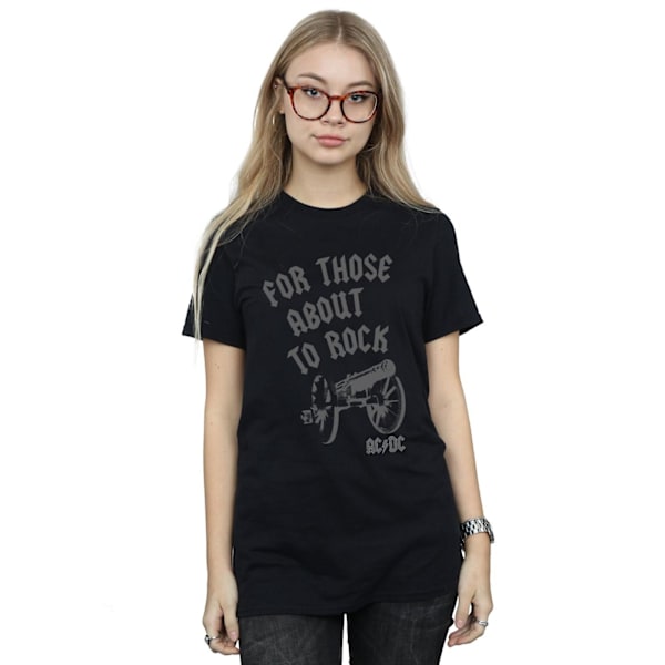 AC/DC Dam/Damer För Dem Som Ska Rocka Cannon Bomull Pojkvän Black XL