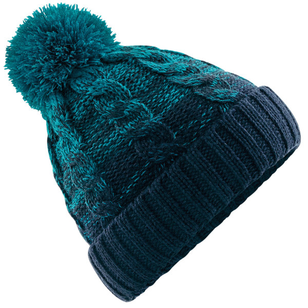Beechfield Unisex Adult Ombre Beanie One Size Teal/fransk marinblå Teal/French Navy One Size