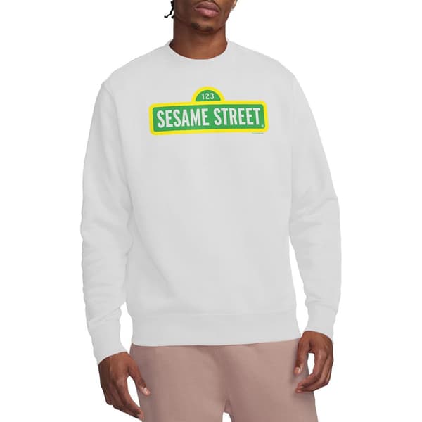 Sesamgatan Unisex Vuxen Logotyp Tröja M Vit White M