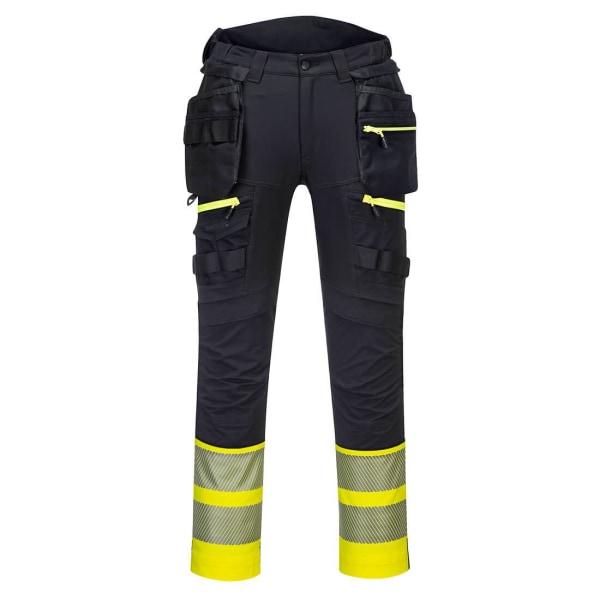 Portwest Mens DX4 Class 1 Hi-Vis Avtagbar hölsterficka Trou Yellow/Black 30R