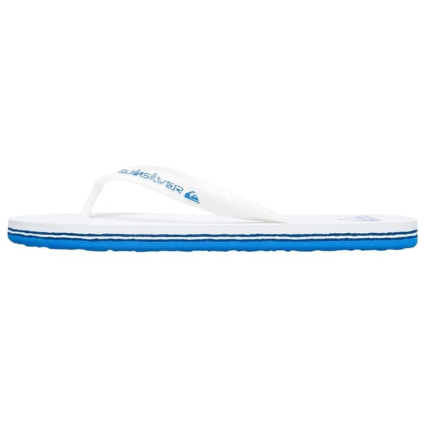 Quiksilver Herr Läder Flip Flops 7 UK Vit/Blå White/Blue 7 UK