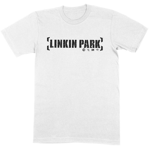 Linkin Park Unisex Vuxen Bracket Logo Bomull T-shirt L Vit White L