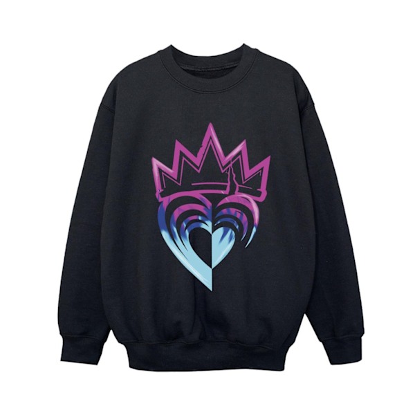 Disney Boys Descendants Rosa Krona Sweatshirt 12-13 År Svart Black 12-13 Years