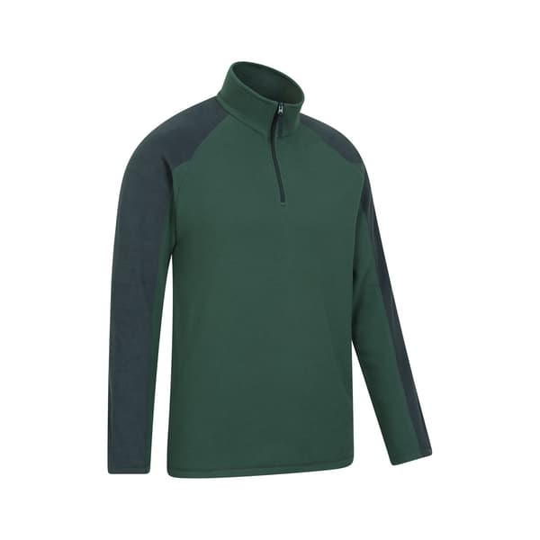 Mountain Warehouse Ashbourne II Half Zip Fleecetröja för män M Khaki Khaki Green M