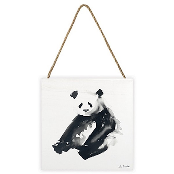 Aimee Del Valle Panda Time Träskylt En Storlek Vit/Svart White/Black One Size