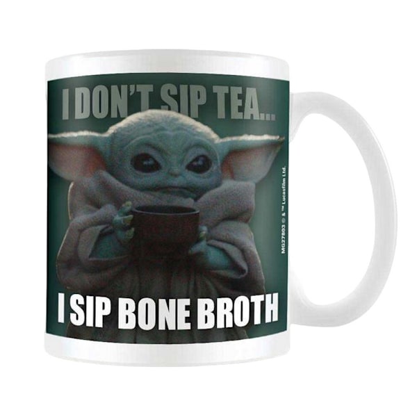 Star Wars: The Mandalorian Bone Broth Grogu Mugg 12cm x 10.5cm x Green/White 12cm x 10.5cm x 8.7cm