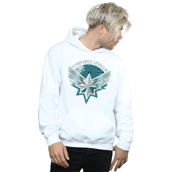 Marvel Herr Captain Marvel Starforce Warrior Hoodie 4XL Vit White 4XL