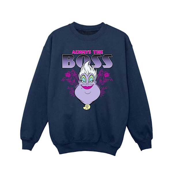 Disney Girls The Little Mermaid Ursula Mum Is The Boss Sweatshirt Navy Blue 7-8 Years