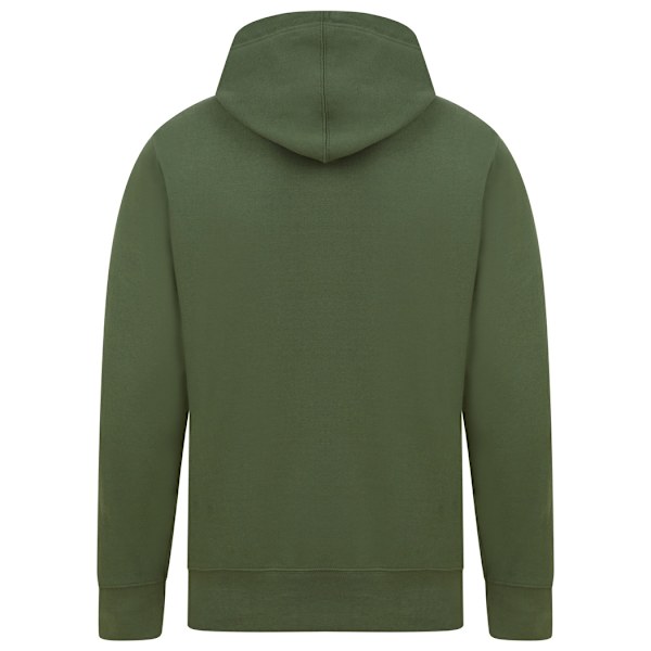 Casual Classics Herr Ringspun Bomulls Hoodie M Militärgrön Military Green M