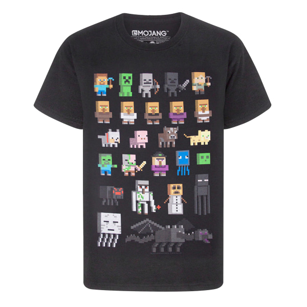 Minecraft barn/barn förvirrade T-shirt 7-8 år svart Black 7-8 Years