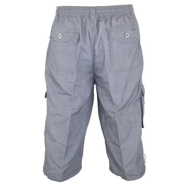 D555 Herr Mason Kingsize Cargo Capri Shorts 3XL Grå Grey 3XL