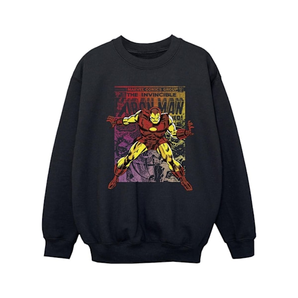 Marvel Girls Iron Man Gradient Comic Sweatshirt 7-8 år Svart Black 7-8 Years