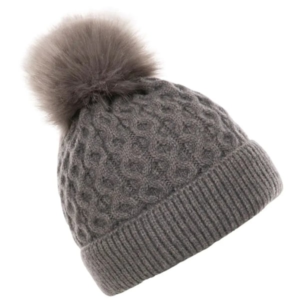 Trespass Freja Pom Pom Beanie för Kvinnor/Dam Storlek One Size Mörkgrå Dark Grey One Size