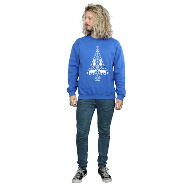 Disney Herr Frozen Julgran Sweatshirt S Royal Blue Royal Blue S