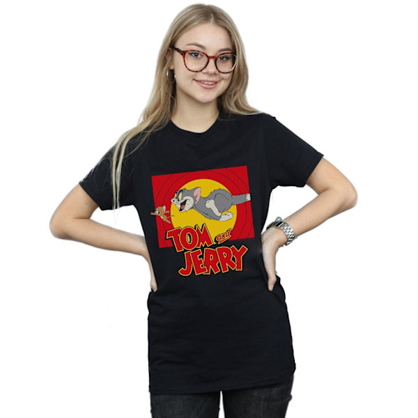 Tom And Jerry Dam T-shirt i bomull för kvinnor/damer Black S