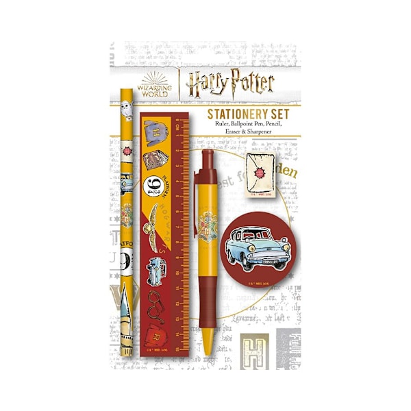 Harry Potter Hogwarts Skrivset Storlek: One Size Röd/Gul Red/Yellow One Size