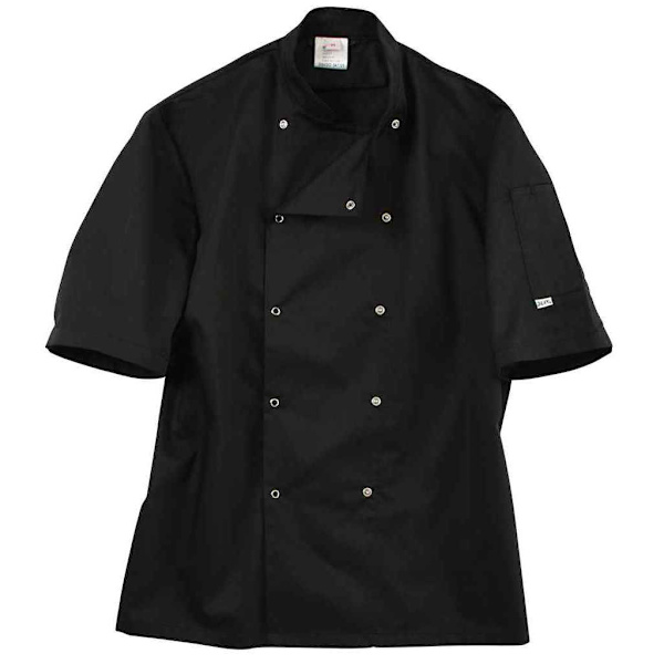 AFD Unisex Adult Coolmax Kortärmad Kockjacka XXL Svart Black XXL