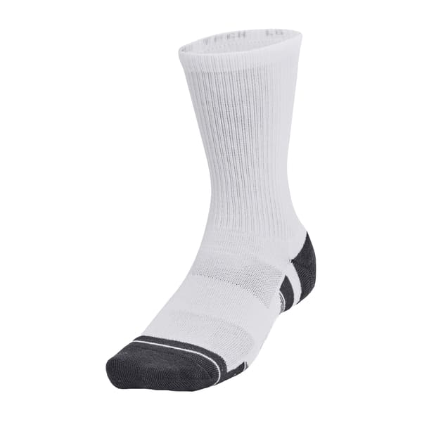 Under Armour Unisex Adult Performance Tech Crew Socks (3-pack) White M