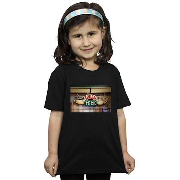 Friends Girls Central Perk Foto Bomull T-shirt 7-8 år Svart Black 7-8 Years