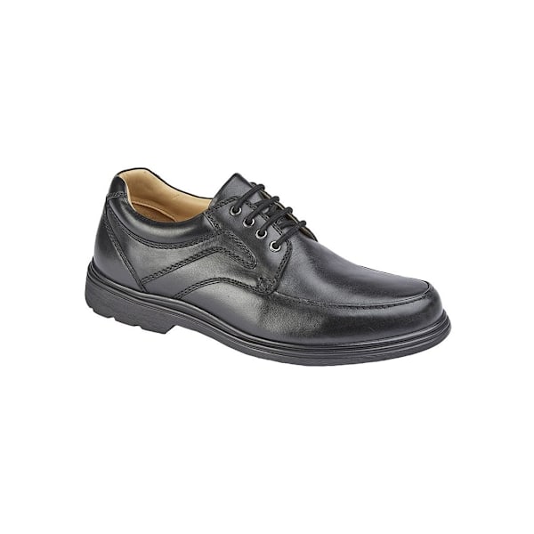 Roamers Herr Läder Skor 10 UK Extra Wide Svart Black 10 UK Extra Wide