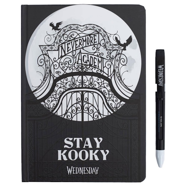 Wednesday Stay Kooky Anteckningsbok & Pennset En Storlek Svart/Grå Black/Grey One Size