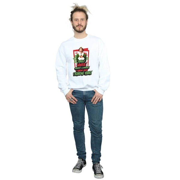 Elf Herr OMG Santa Sweatshirt M Vit White M