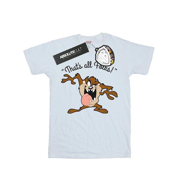 Looney Tunes Girls Taz That´s All Folks Bomull T-shirt 9-11 År White 9-11 Years