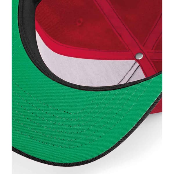 Beechfield Original Flat Peak Snapback Cap One Size Klassisk Röd Classic Red/Black One Size