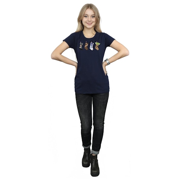 Star Wars Dam/Damer Julstrumpor Bomull T-shirt XXL Navy Blue XXL