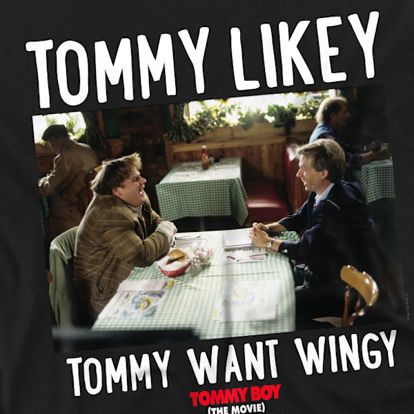 Tommy Boy Herr Tommy Likey T-Shirt 4XL Svart Black 4XL