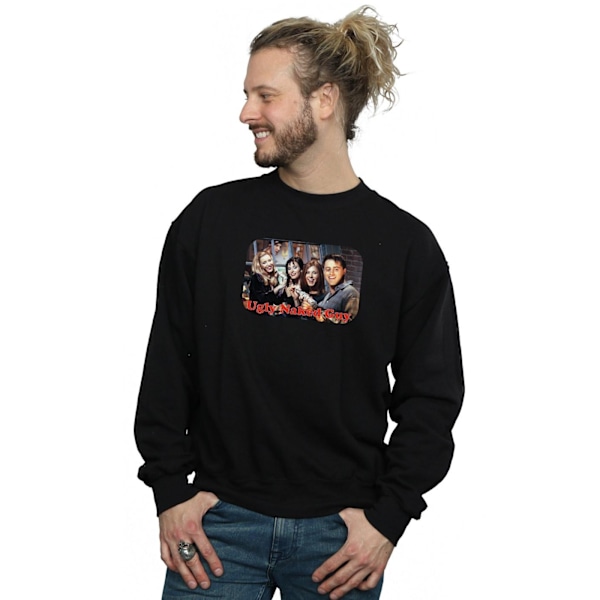 Friends Mens Ugly Naked Guy Sweatshirt L Svart Black L