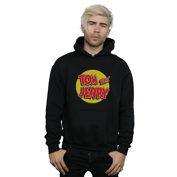 Tom And Jerry Herr Cirkellogotyp Hoodie L Svart Black L