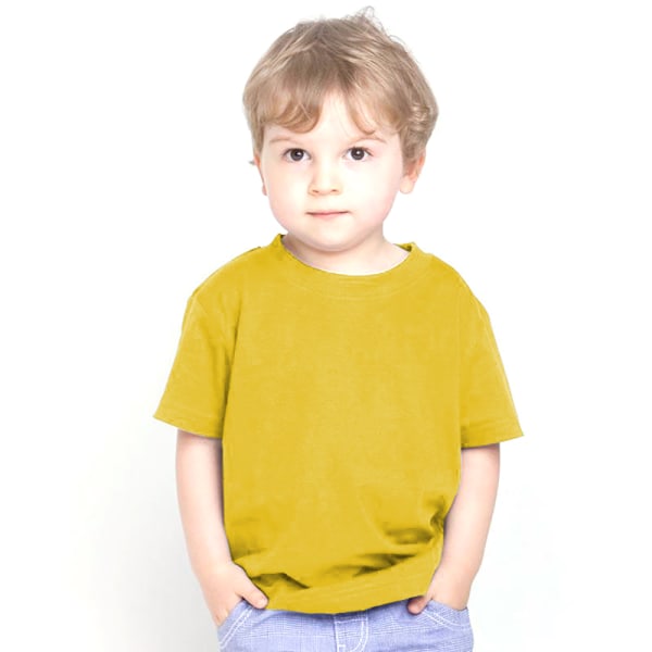 Larkwood Baby/Childrens Crew Neck T-Shirt / Skolkläder 6-12 sön Sunflower 6-12