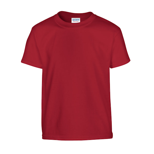 Gildan Barn/Kids T-shirt i Tjock Bomull Storlek M Kardinalröd Cardinal Red M