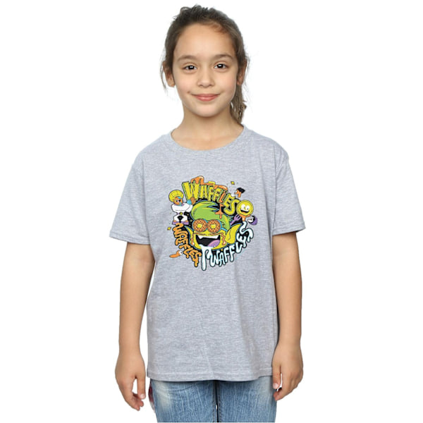 DC Comics Girls Teen Titans Go Waffle Mania Bomull T-shirt 12-1 Sports Grey 12-13 Years