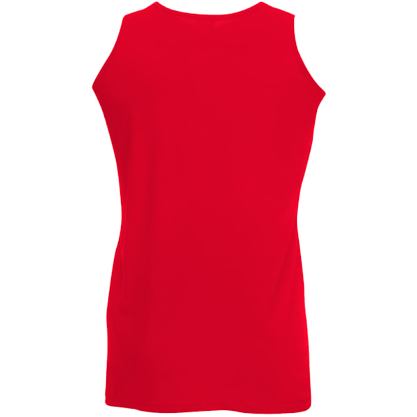 Fruit Of The Loom Herr Athletic Sleeveless Vest / Tank Top L Röd Red L