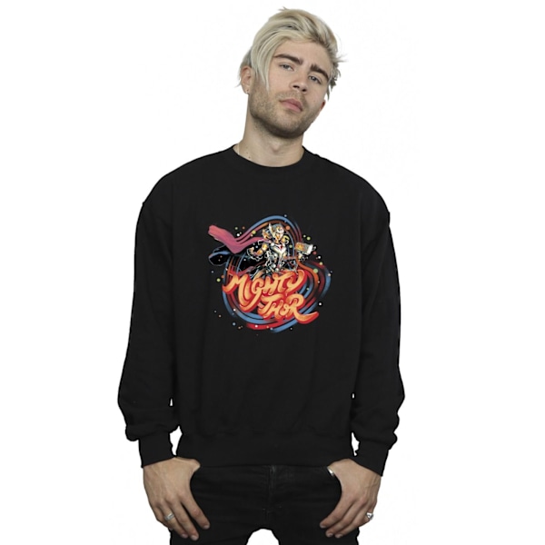 Marvel Herr Thor Love And Thunder Mighty Thor Swirl Sweatshirt Black 4XL