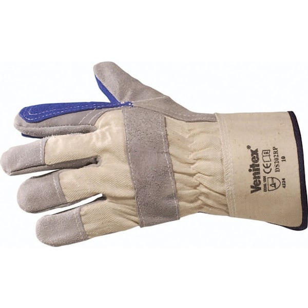 Venitex Workwear Spaltläderhandskar i kohud, En storlek Blå/Grå Blue/Grey One Size