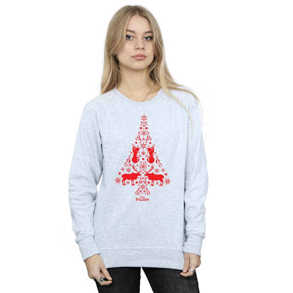 Disney Dam/Damer Frozen Julgran Sweatshirt S Heather Heather Grey S