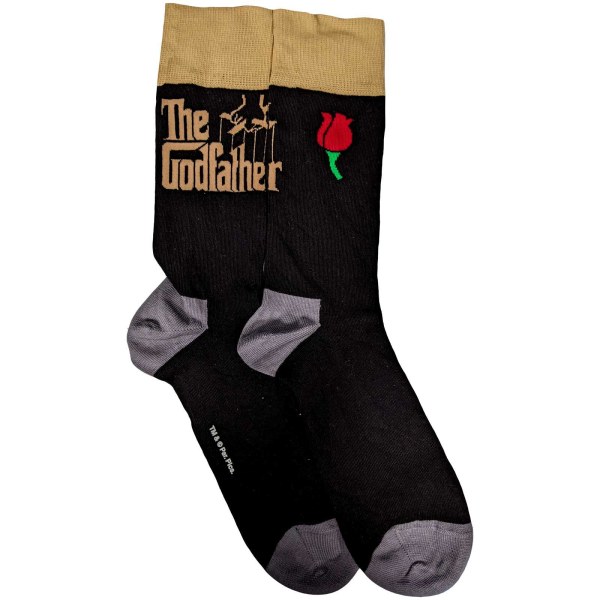 The Godfather Unisex Adult Logo Ankel Socks 7 UK-11 UK Black/Gr Black/Grey/Gold 7 UK-11 UK