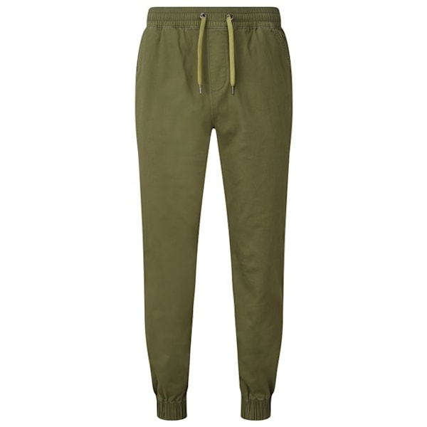 Asquith & Fox Herr Joggingbyxor i Twill L Oliv Olive L