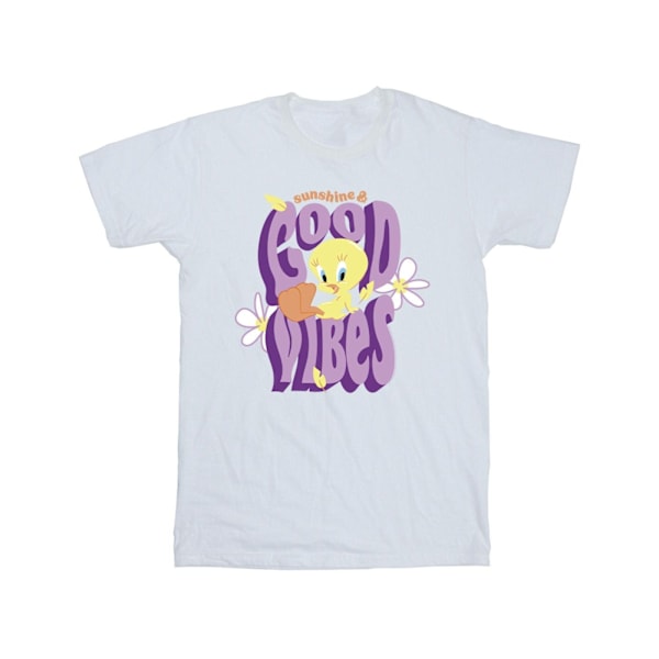 Looney Tunes Girls Tweeday Sunshine & Good Vibes Bomull T-shirt White 3-4 Years