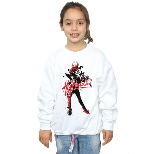 DC Comics Girls Harley Quinn Hej Puddin Sweatshirt 9-11 år Wh White 9-11 Years