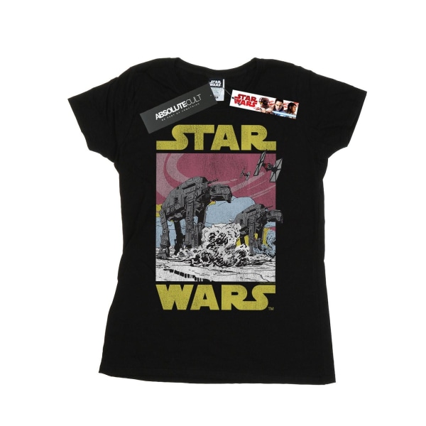 Star Wars Dam/Dam The Last Jedi AT-AT T-shirt i bomull XL B Black XL