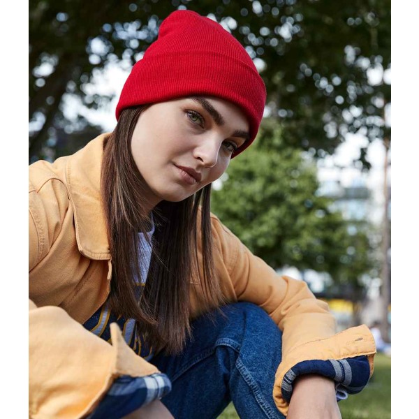 Beechfield Original Cuffed Organic Cotton Beanie One Size Brigh Bright Royal Blue One Size